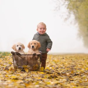 Kind und Hund